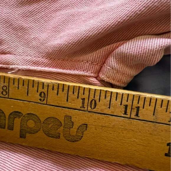 AKIRA Women’s Two-Tone Cargo Jeans Peach Coral Wide Leg High Waist XS NWT - Picture 11 of 12